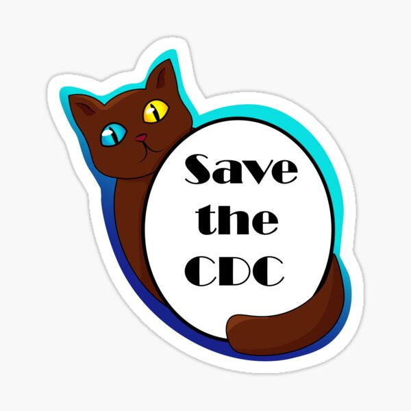 Item preview, Save the CDC Brown Cat  designed and sold by AcornButtonArt.