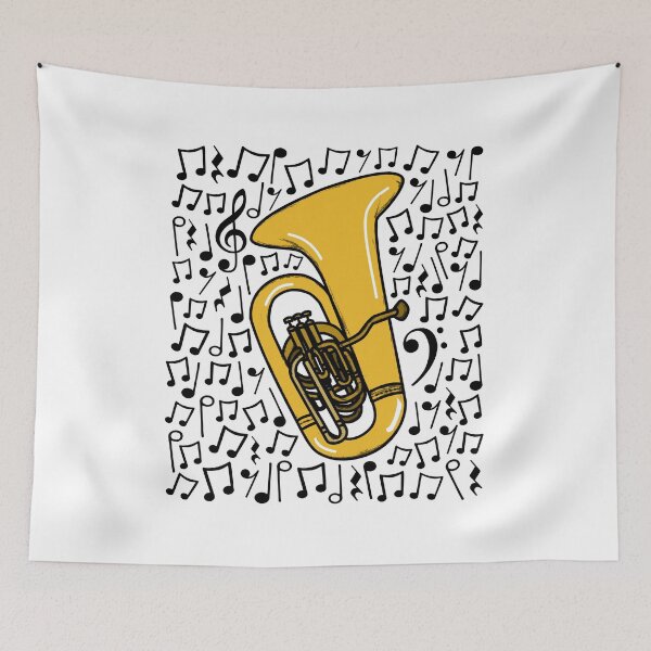 Item preview, Tuba Musical Notes Tubaist Brass Teacher Musician designed and sold by doodlerob.