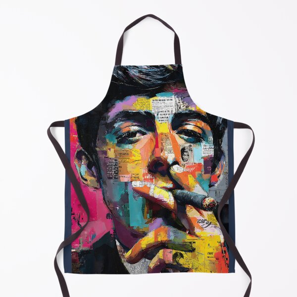 Item preview, Command the Canvas - Cigar Style Meets Urban Collage in Vivid Abstraction designed and sold by OlfactoART Studio.