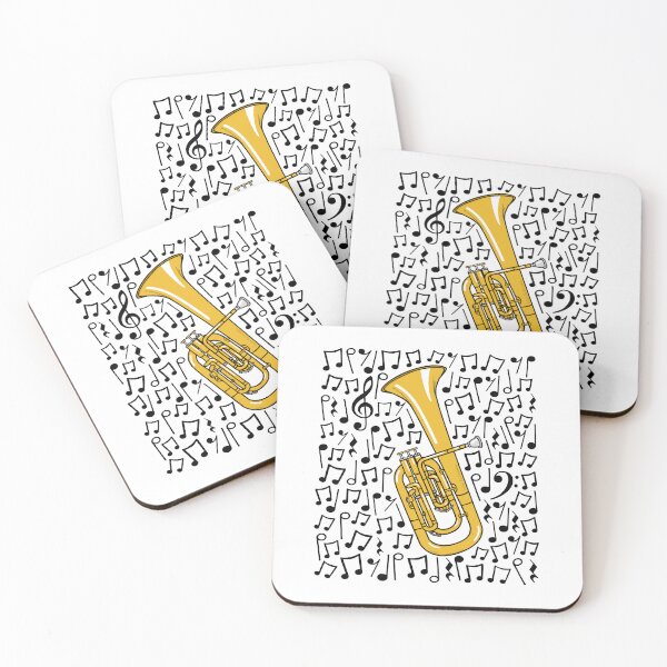 Item preview, Tenor Horn Musical Notes Hornist Brass Teacher Musician designed and sold by doodlerob.