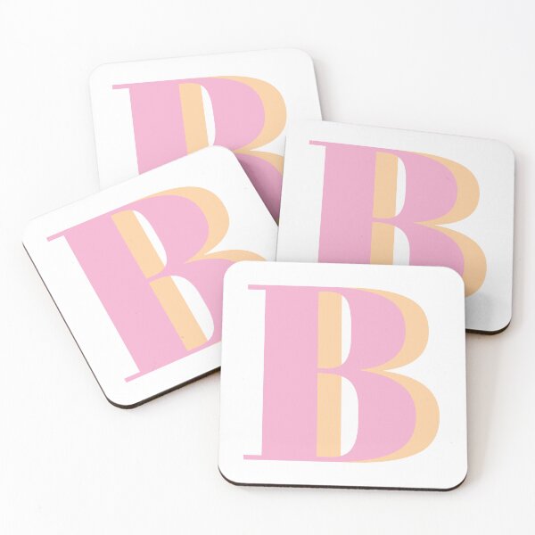 Item preview, Letter B in pastel pink – Cute Alphabet Initial Monogram Design designed and sold by Monika Howarth.