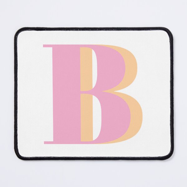 Item preview, Letter B in pastel pink – Cute Alphabet Initial Monogram Design designed and sold by Artbymonika.
