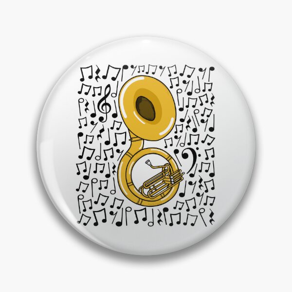 Item preview, Sousaphone Musical Notes Sousaphonist Brass Teacher Musician designed and sold by doodlerob.