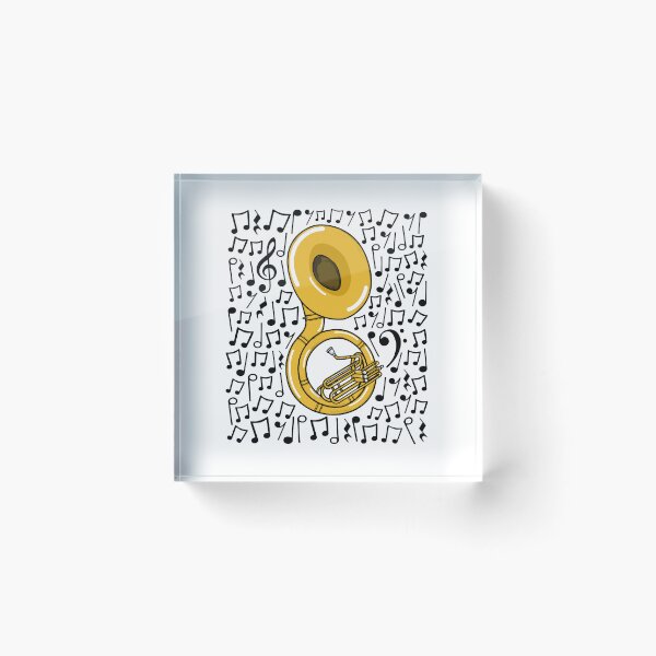 Item preview, Sousaphone Musical Notes Sousaphonist Brass Teacher Musician designed and sold by doodlerob.