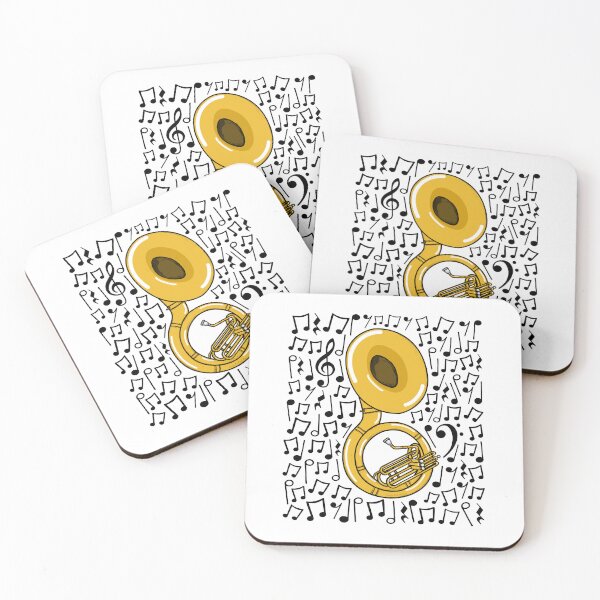Item preview, Sousaphone Musical Notes Sousaphonist Brass Teacher Musician designed and sold by doodlerob.