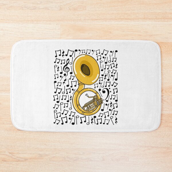Item preview, Sousaphone Musical Notes Sousaphonist Brass Teacher Musician designed and sold by doodlerob.