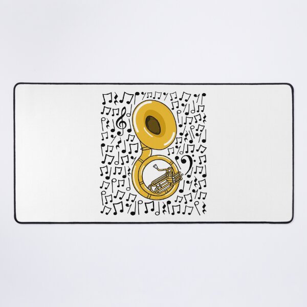 Item preview, Sousaphone Musical Notes Sousaphonist Brass Teacher Musician designed and sold by doodlerob.