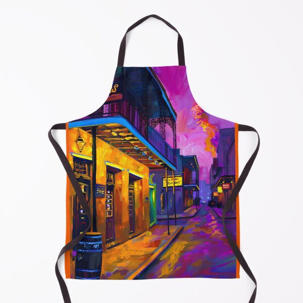 Item preview, Follow the Glow to New Orleans Bar Nights- A Vivid Alley of Color and Culture Abstract Digital AI Art designed and sold by OlfactoART Studio.