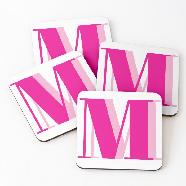 Item preview, Letter M in Pink – Cute Alphabet Initial Monogram Design designed and sold by Monika Howarth.