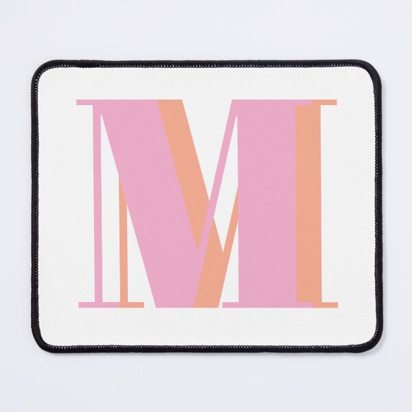 Item preview, Letter M in pastel pink – Cute Alphabet Initial Monogram Design designed and sold by Monika Howarth.