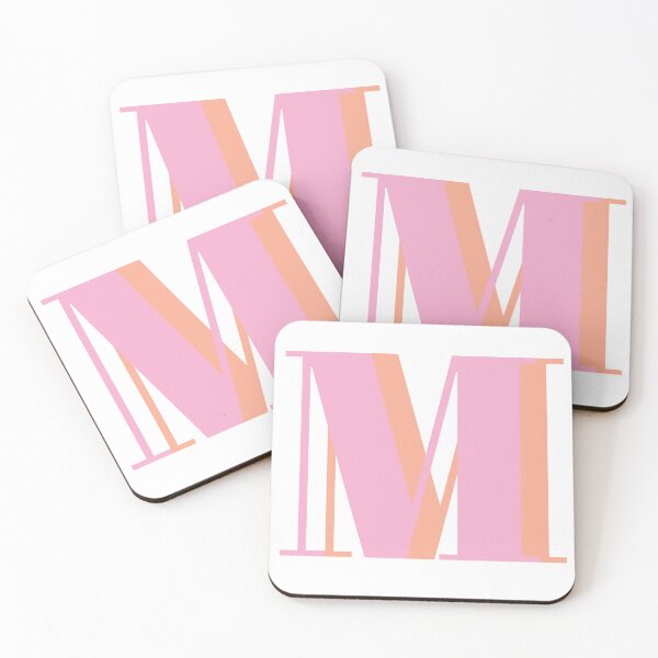 Item preview, Letter M in pastel pink – Cute Alphabet Initial Monogram Design designed and sold by Monika Howarth.