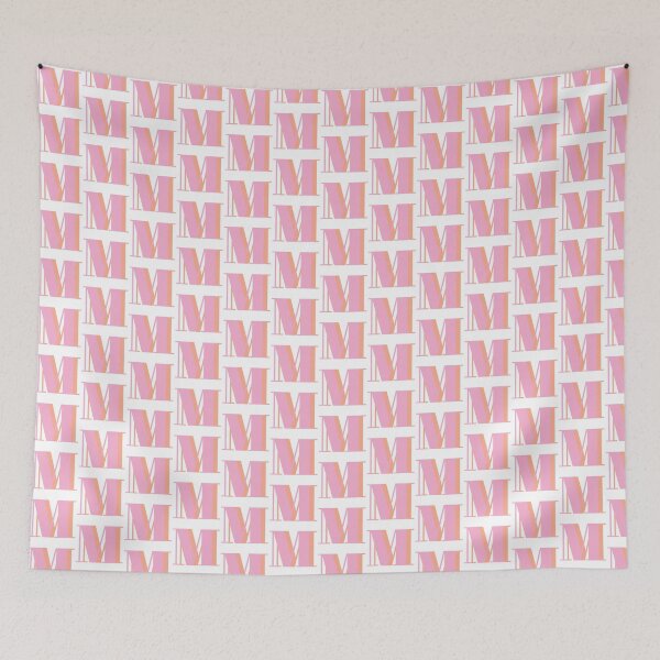 Item preview, Letter M in pastel pink – Cute Alphabet Initial Monogram Design designed and sold by Monika Howarth.
