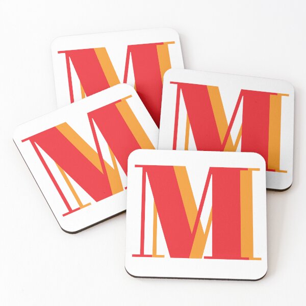 Item preview, Letter M in orange – Cute Alphabet Initial Monogram Design designed and sold by Monika Howarth.