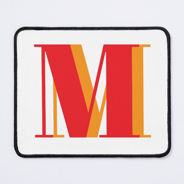 Item preview, Letter M in orange – Cute Alphabet Initial Monogram Design designed and sold by Monika Howarth.