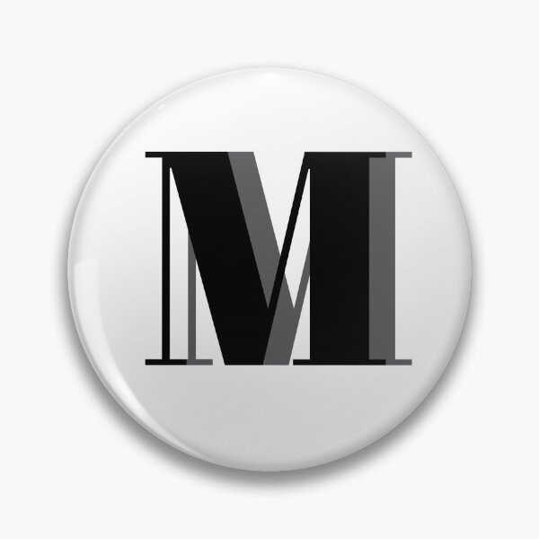 Item preview, Letter M in black – Cute Alphabet Initial Monogram Design designed and sold by Monika Howarth.