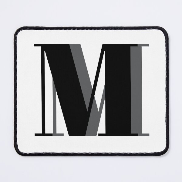 Item preview, Letter M in black – Cute Alphabet Initial Monogram Design designed and sold by Monika Howarth.