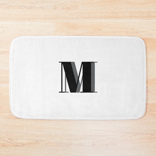 Item preview, Letter M in black – Cute Alphabet Initial Monogram Design designed and sold by Monika Howarth.