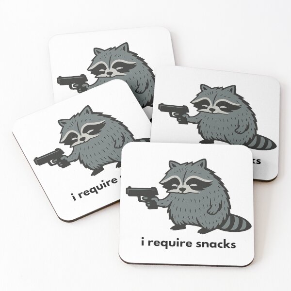 Item preview, i Require Snacks Funny Raccon  designed and sold by Idontwannaknow.