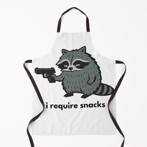Item preview, i Require Snacks Funny Raccon designed and sold by Idontwannaknow.