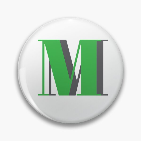 Item preview, Letter M in green – Cute Alphabet Initial Monogram Design designed and sold by Monika Howarth.