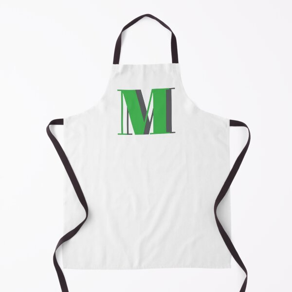 Item preview, Letter M in green – Cute Alphabet Initial Monogram Design designed and sold by Monika Howarth.