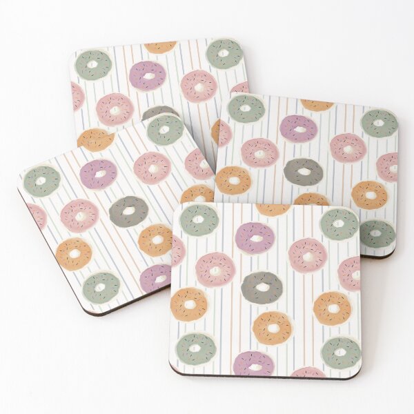 Item preview, Pastel Halloween Donuts – Cute Watercolor Dessert Pattern with Sprinkles designed and sold by lilbowwie.