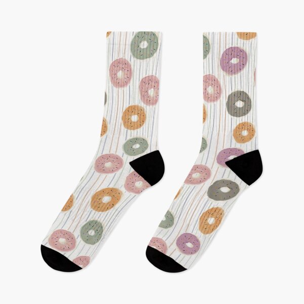 Item preview, Pastel Halloween Donuts – Cute Watercolor Dessert Pattern with Sprinkles designed and sold by lilbowwie.
