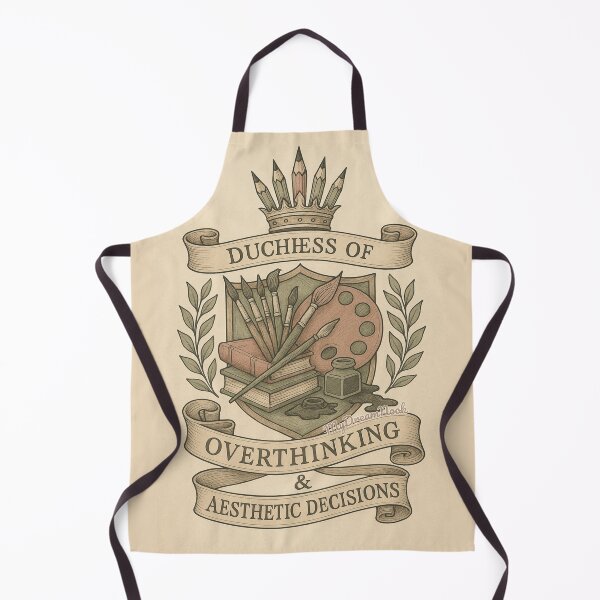 Item preview, Duchess of Overthinking & Aesthetic Decisions – Vintage Artist Crest Design designed and sold by My Dream Nook.