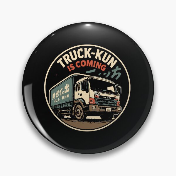 Artikelvorschau, Truck Kun Isekai-Abzeichen entworfen und verkauft von KloverDesigns.
