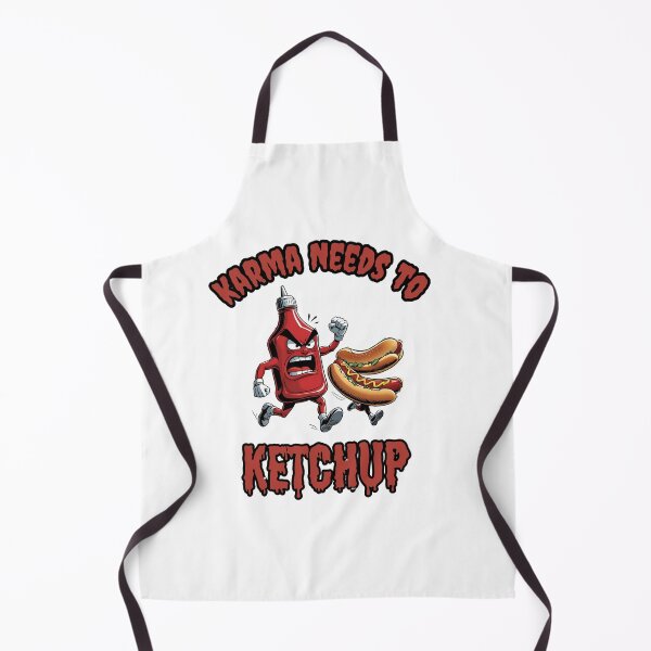 Item preview, Karma Needs to Ketchup- Food Pun Justice T-Shirt Funny Food Pun T-Shirt designed and sold by Impeccable Digital Designs.