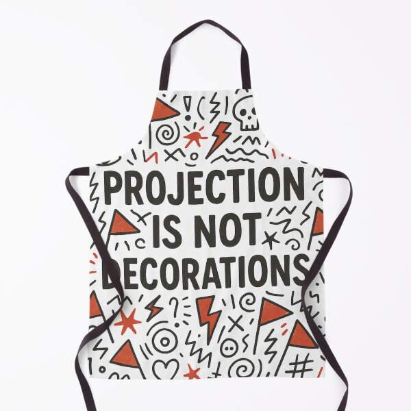 Item preview, Projection Is Not Decorations – Bold Red Flag Awareness Art designed and sold by Quiet Power Co..