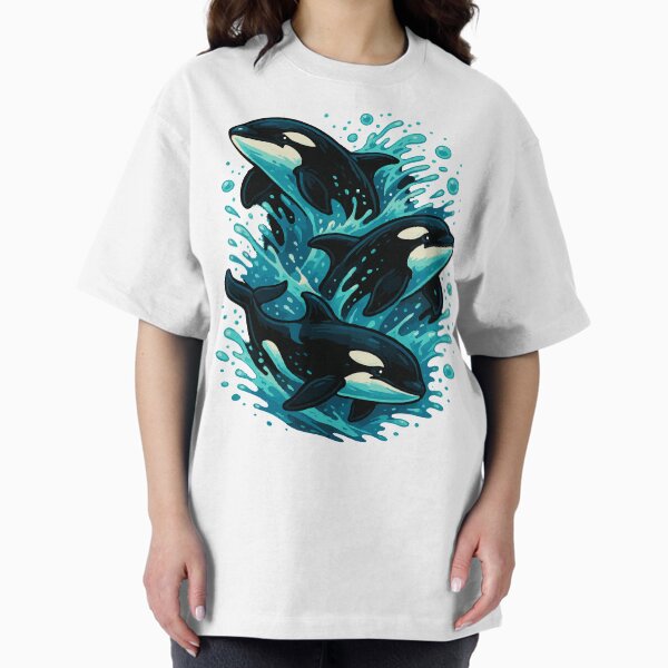 Item preview, Orca Splash Trio – Bold Marine Life Art designed and sold by alw951.