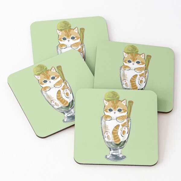 Item preview, Mofusand - Matcha Ice Cream Sundae Cat designed and sold by penny555.