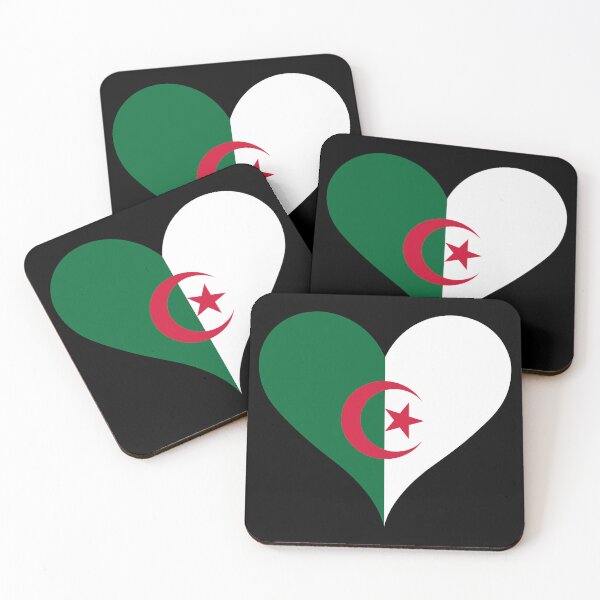 Item preview, Algeria Heart Flag - Patriotic Algerian Pride designed and sold by NTGUILTY.
