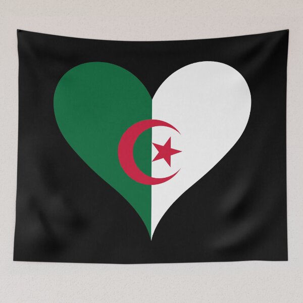 Item preview, Algeria Heart Flag - Patriotic Algerian Pride designed and sold by NTGUILTY.
