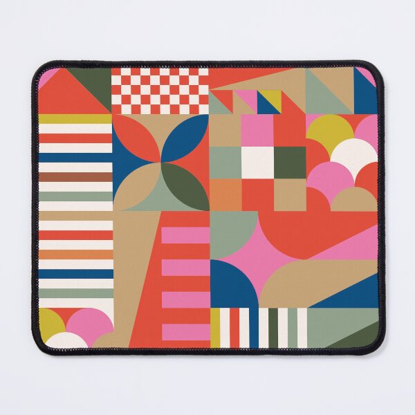 Item preview, Bold Bauhaus Geometric Patchwork – Retro Modern Color Block Pattern designed and sold by Navitaloves.