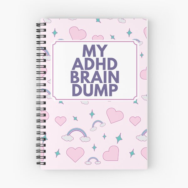 Item preview, My ADHD Brain Dump – Cute Pastel Rainbow Notebook for Neurodivergent Minds designed and sold by ArtDripFashion.