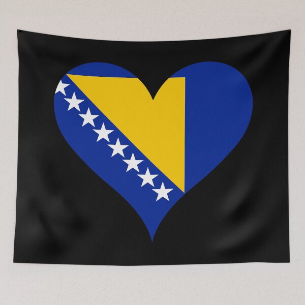 Artikelvorschau, Herzflagge von Bosnien und Herzegowina – Bosnien und Herzegowina-Patriotismus entworfen und verkauft von NTGUILTY.