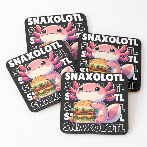 Item preview, Snaxolotl Funny Axolotl T Shirt Eating Burger Modern Typographic designed and sold by SaavedraDesign.