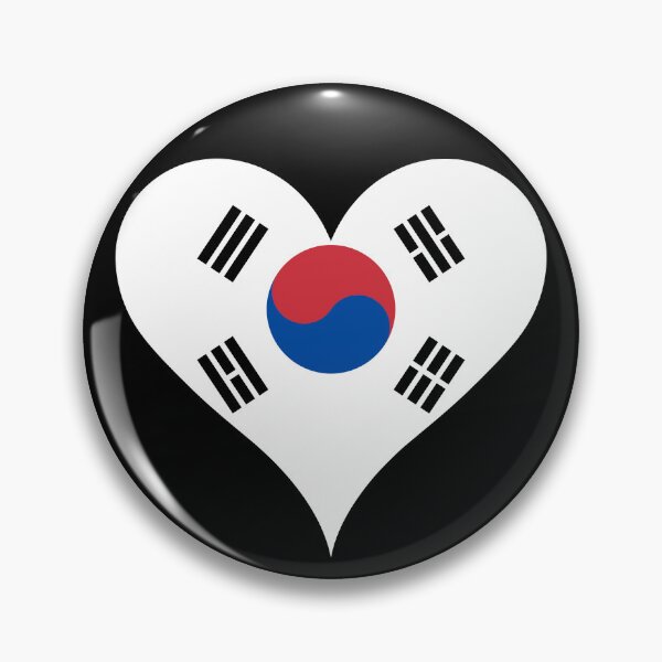 Item preview, South Korea Heart Flag - Korean Pride & Love designed and sold by NTGUILTY.