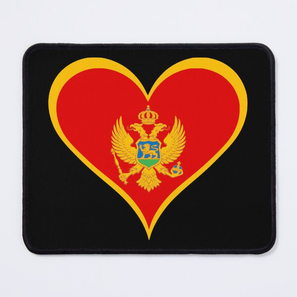 Item preview, Montenegro Heart Flag - Montenegrin Pride & Love designed and sold by NTGUILTY.