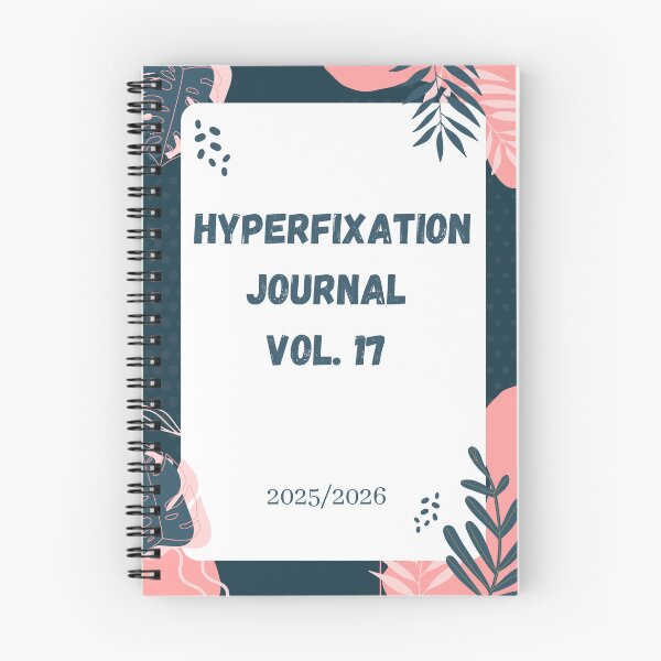 Item preview, Hyperfixation Journal Vol. 17 – Aesthetic ADHD Notebook with Plant Vibes designed and sold by ArtDripFashion.