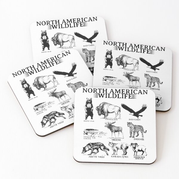 Item preview, North American Wildlife Vintage 90s, Retro Forest Animals for Camping Nature Lover designed and sold by LuxeGraphix.