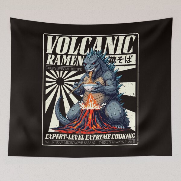 Item preview, Giant Kaiju Eating Japanese Ramen For Monster Lover Gift For Men For Boys designed and sold by NotMukDuk.