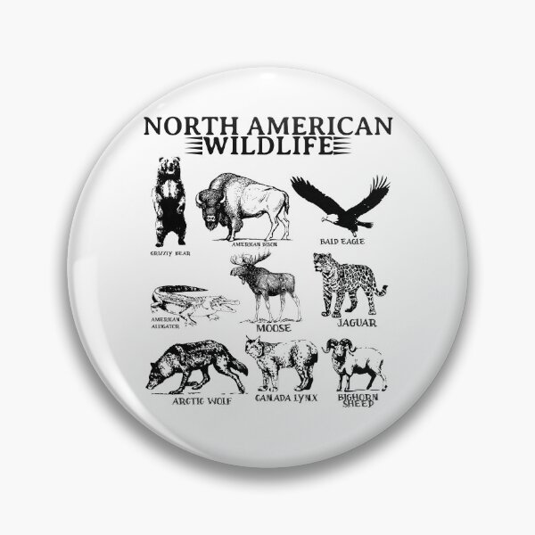 Item preview, North American Wildlife Vintage 90s, Retro Forest Animals for Camping Nature Lover designed and sold by LuxeGraphix.