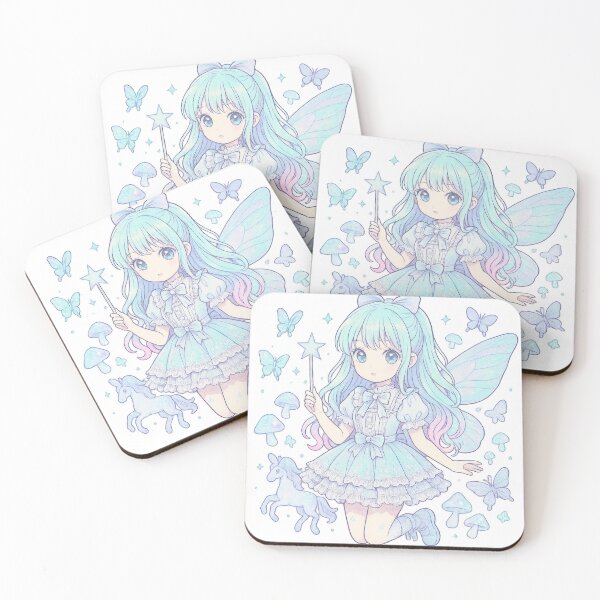 Item preview, Kawaii Fairy with Unicorn & Butterflies designed and sold by DumbPet.