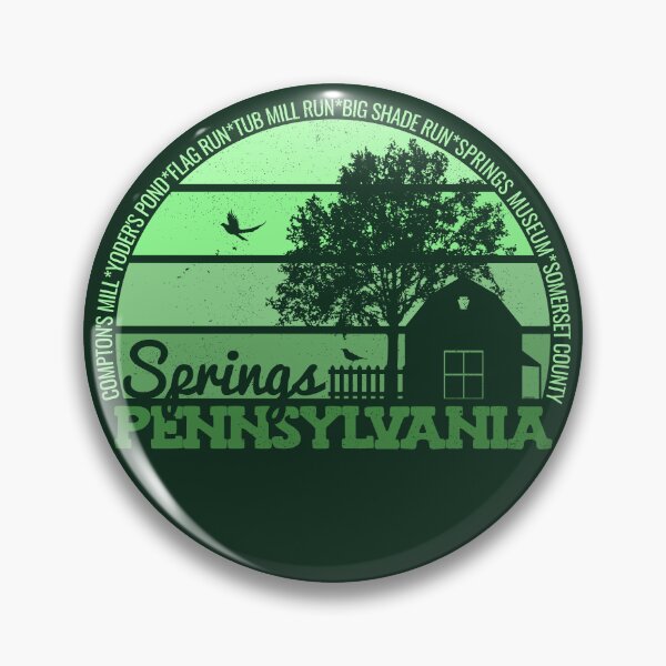 Artikelvorschau, Springs Pennsylvania Sonnenuntergang Retro Vintage Lokales Stolz-Logo entworfen und verkauft von CRHPOD20.