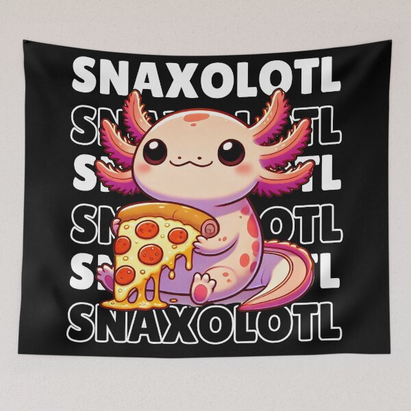 Item preview, Snaxolotl Funny Axolotl T Shirt Eating Pepperoni Pizza designed and sold by SaavedraDesign.