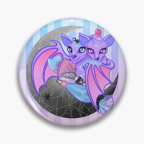 Item preview, Two-Headed Bat (pastel goth) designed and sold by Miss Lunaria.