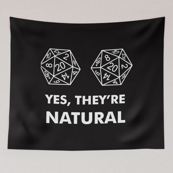 Item preview, D20 Yes They'Re Natural Fitted designed and sold by TheDesignWork.